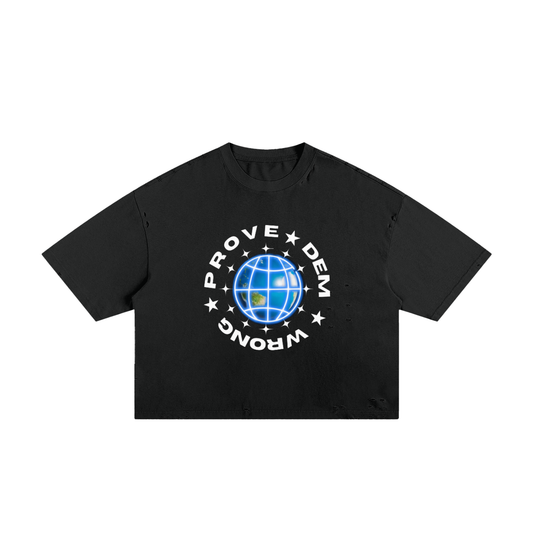 Boxy 𝐁𝐥𝐚𝐜𝐤 𝐂𝐫𝐨𝐩 𝐏𝐃𝐖 𝐅𝐫𝐚𝐲𝐞𝐝 𝐜𝐮𝐭𝐬 𝐓𝐞𝐞