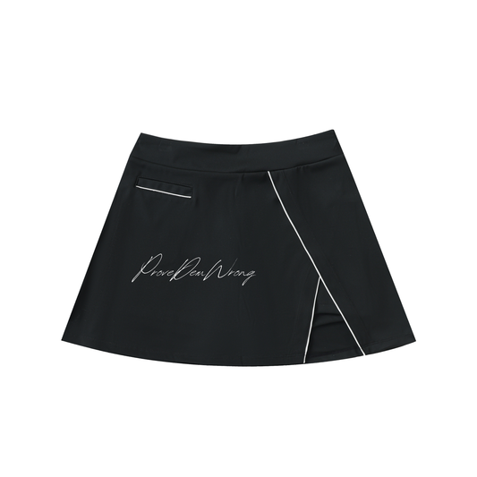 High Waist Pocketed A-Line Skirt